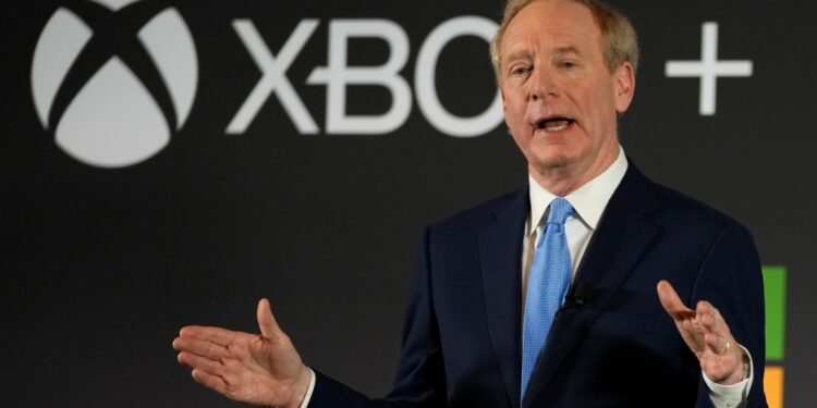 Microsoft President Brad Smith addresses the potential acquisition on Tuesday.