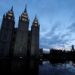 Mormon Temple is shown at Temple Square, downtown Salt Lake City.