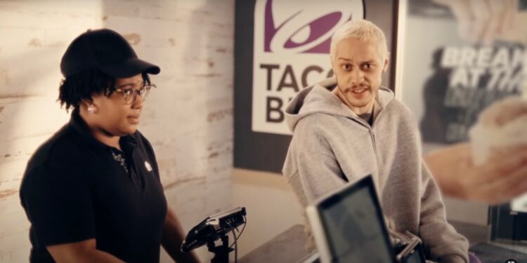 Pete Davidson in a Taco Bell ad.