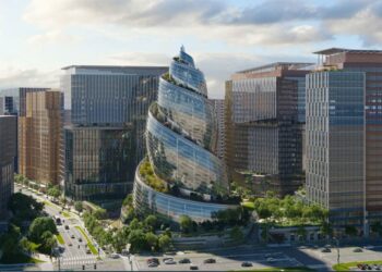 Amazon rendering of 50-foot Helix tower