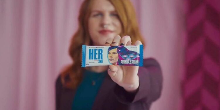 Fae Johnstone flashes her "Her" bar.