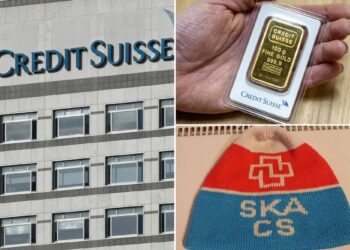 Credit Suisse gold bars, vintage swag for sale after UBS merger deal