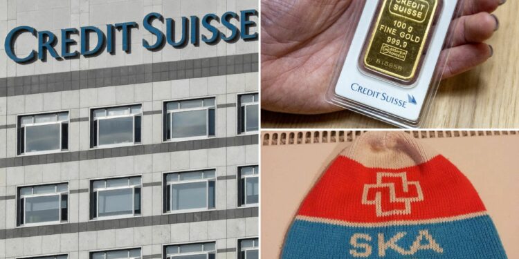 Credit Suisse gold bars, vintage swag for sale after UBS merger deal