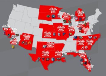 Map of Sinclair's sports teams.