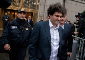 Bankman-Fried departs from his court hearing after he was brought in on fraud charges over the collapse of the bankrupt cryptocurrency exchange at Manhattan federal court in New York City, on Jan. 3, 2023.