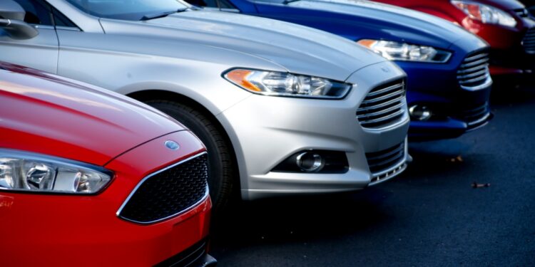 A row of Ford Fusions