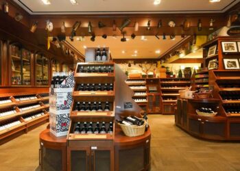 The interior of the store.