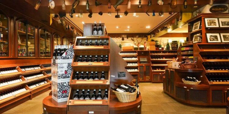 The interior of the store.