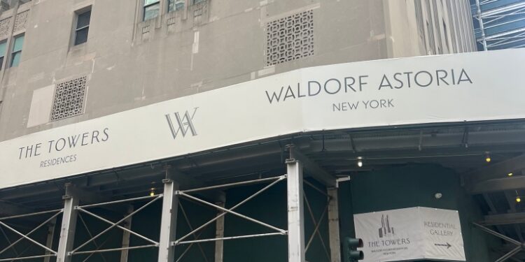 Construction at the Waldorf Astoria