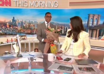 Don Lemon presented CNN co-host Kaitlan Collins with a birthday present live on the air on Friday.