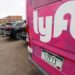 A Lyft ride-hailing vehicle