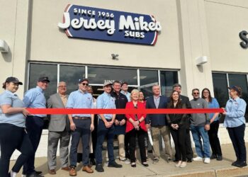 The Ballards at the opening of their store.