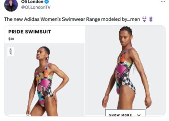 Adidas on Tuesday dropped its Pride 2023 collection, and social media users are outraged that the clothing's gender labels don't align with the model's appearance.
