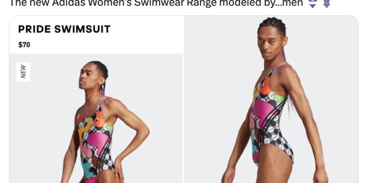 Adidas on Tuesday dropped its Pride 2023 collection, and social media users are outraged that the clothing's gender labels don't align with the model's appearance.