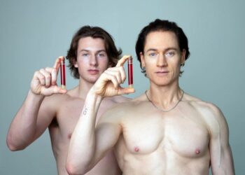 Bryan Johnson (right) tapped his 17-year-old son Talmage (left) to be his plasma donor. It's part of Johnson's ultra-strict scheme to age backwards.