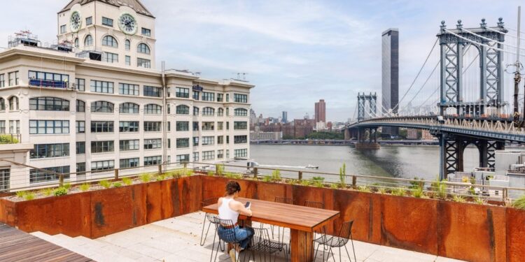 The app connects tenants to amenities such as conference rooms, roof decks and bike rooms.