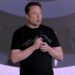 Elon Musk speaking Tuesday at the Tesla shareholder meeting.