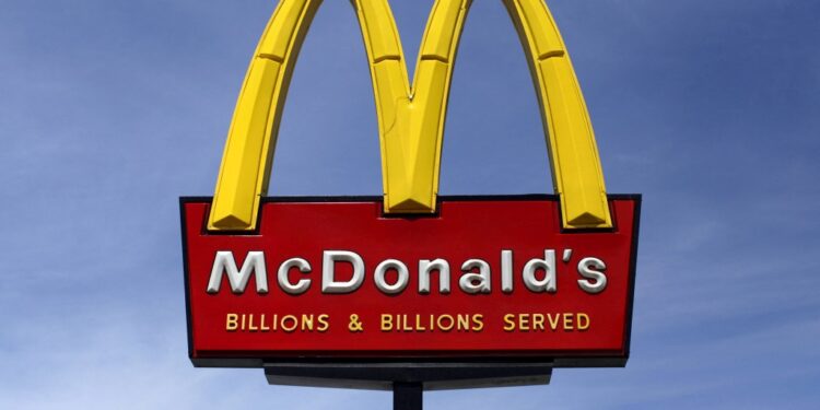 A McDonald's restaurant sign is seen in San Diego