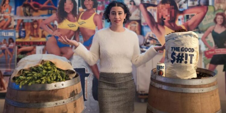 In Miller Lite's "Bad $#!T to Good $#!T" campaign, actress and comedian Ilana Glazer shares how the beer brand is looking to right past wrongs of sexualizing women in ads by donating fertilizer to female brewers to make hops.