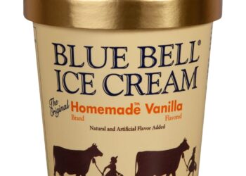 Blue Bell's vanilla ice cream is mixed with Dr Pepper to create a sweet concoction.
