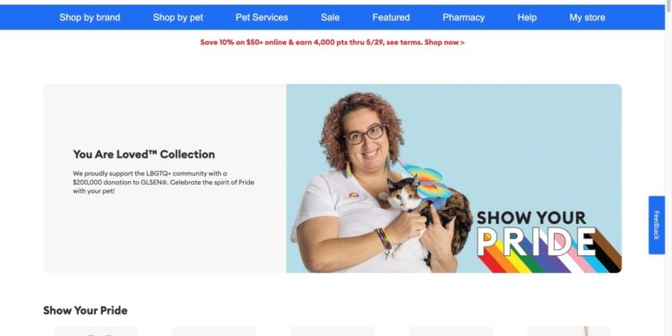PetSmart is selling Pride items in support of the LGBTQ community.