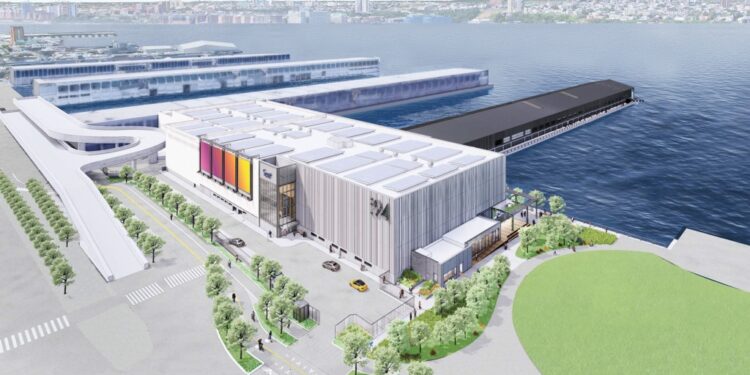 Rendering of the proposed film, television and digital-content production studio at Pier 94.