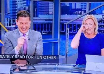 A viral video of a dumpster-diving bear sent WFLA news anchors Josh Benson and Stacie Schaible during their 4pm show on May 2.