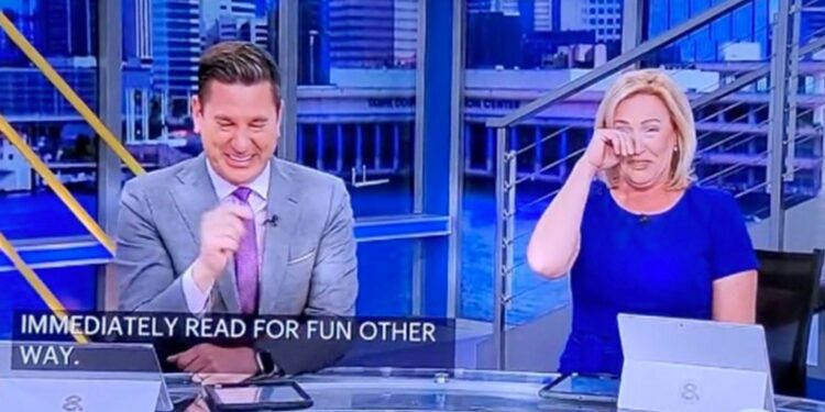 A viral video of a dumpster-diving bear sent WFLA news anchors Josh Benson and Stacie Schaible during their 4pm show on May 2.