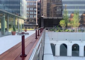 Amazon's rooftop space on Fifth Avenue.