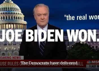 A new ad released by the Democratic National Committee features MSNBC personalities such as Lawrence O'Donnell praising President Biden.