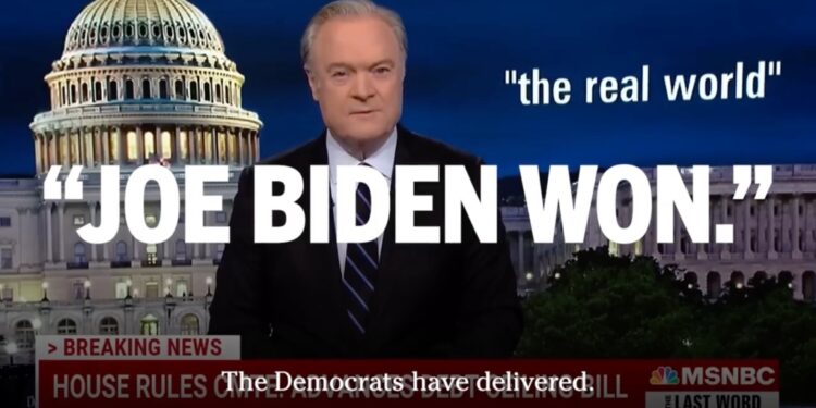 A new ad released by the Democratic National Committee features MSNBC personalities such as Lawrence O'Donnell praising President Biden.
