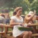 Bud Light's newest commercial features a woman eating watermelon at a picnic.