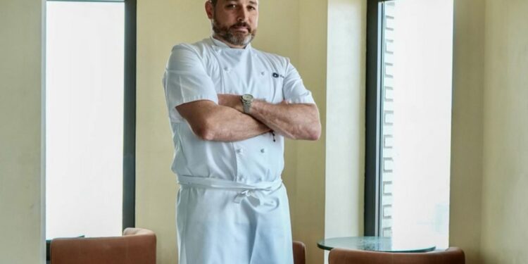 James Kent runs ground-floor Crown Shy at 70 Pine and tower-top SAGA and Overstory.