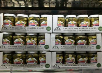 Grillo's says Patriot pickle (pictured) was making false claims about its pickles that allowed Patriots’ Wahlberg-brand pickles to compete with their bread and butter pickles.