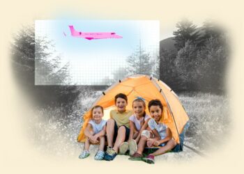 Kids in a tent