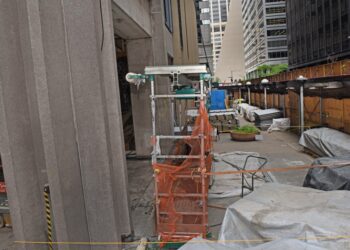 111 Wall Street construction zone