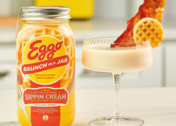 Eggo Brunch in a Jar made with Sugarlands Distilling Co., inspired by classic brunch flavors.