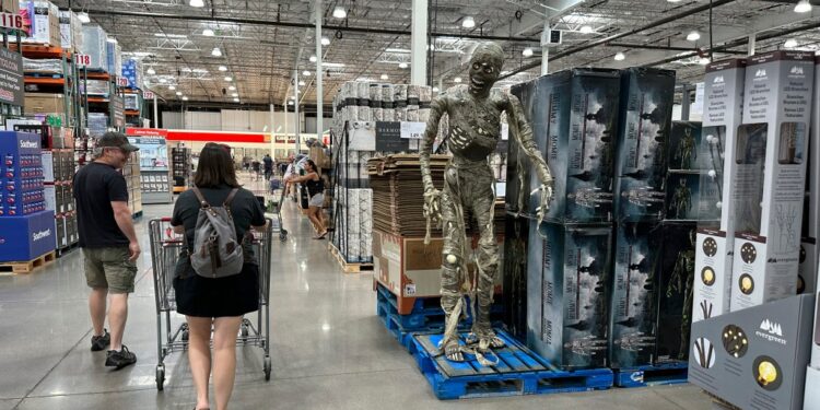 Shoppers at Costco