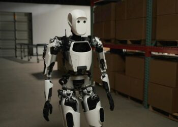Apptronik, an Austin, Texas-based tech company that employs 85 people, introduced Apollo, the 5-foot, 8-inch tall bot that weighs 160 pounds and is capable of lifting 55 pounds.