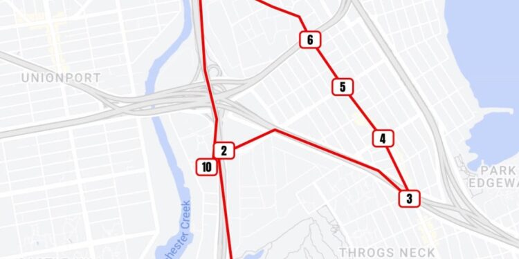 Bally's shuttle route