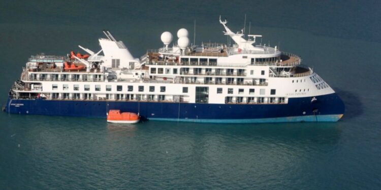 Ocean Explorer, a cruise ship operated by Aurora Expeditions, was 11 days into a month-long voyage when it grounded in a remote area of Northeast Greenland National Park on Monday afternoon.