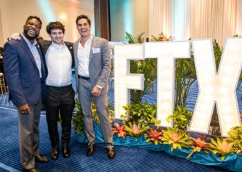 Salame, right, with Sam Bankman-Fried, middle.