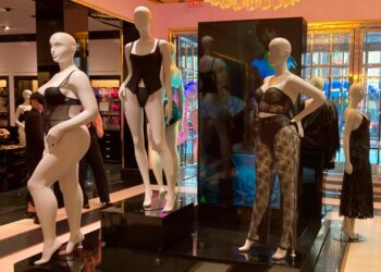 Mannequins are shown at the Victoria's Secret store in New York
