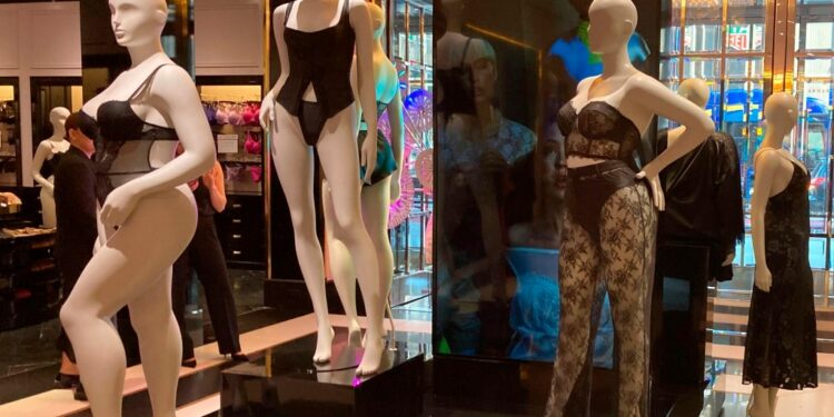 Mannequins are shown at the Victoria's Secret store in New York