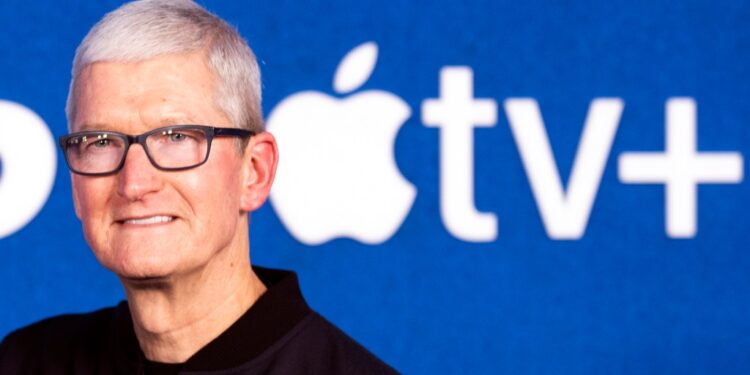 The per month price of Apple TV+ has been increased by $3 to $9.99, while Apple News+ has been priced at $12.99, up from $9.99. Above, CEO Tim Cook.