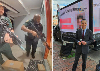 Man behind Harvard 'doxxing trucks' has home searched by SWAT team