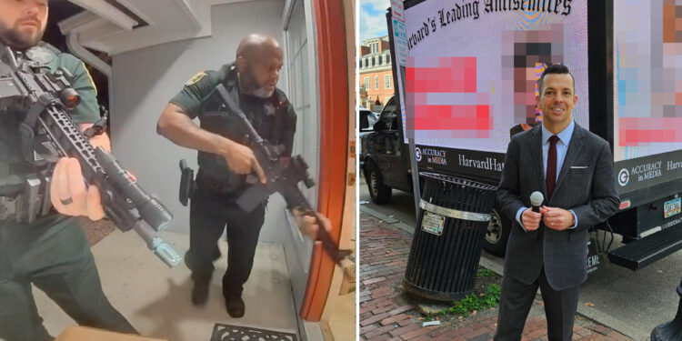 Man behind Harvard 'doxxing trucks' has home searched by SWAT team