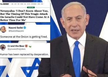 The Onion blasted for writing Hamas attack 'could not have come at a better time' for Netanyahu