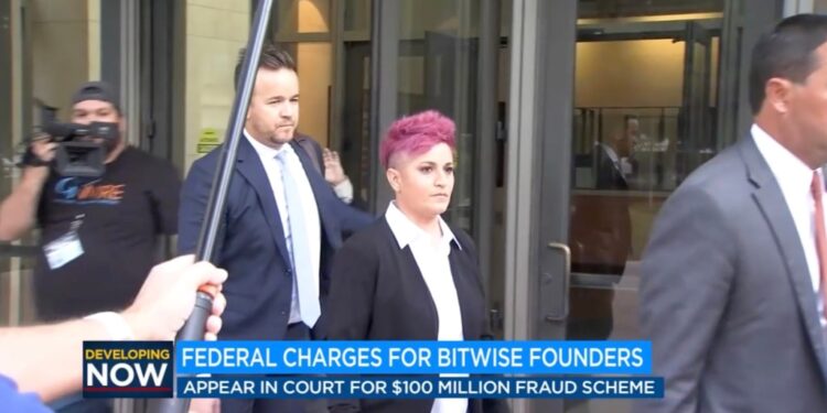 Irma Olguin, Jr. and Jake Soberal leaving court.