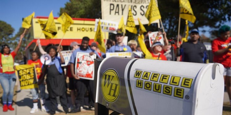 Many Waffle House employees don't eat their worth of the meal charge, the workers say.